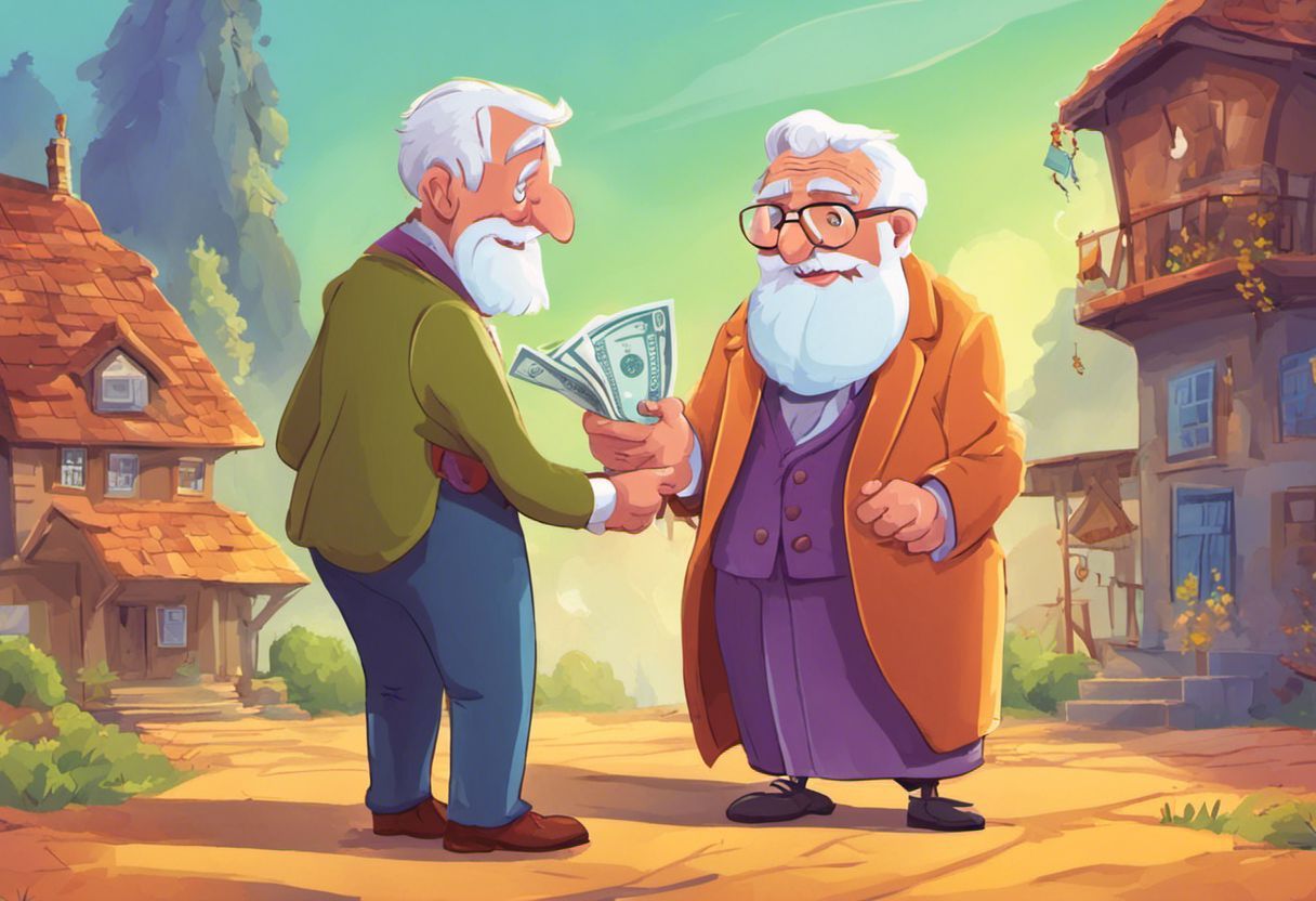Illustration de bonne action financière pour les personnes âgées